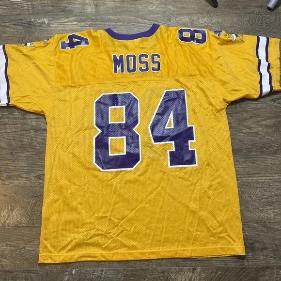 VINTAGE Minnesota Vikings Jersey Mens 52 XLarge Gold Starter Randy Moss NFL 90s - Picture 10 of 10